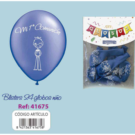 GLOBO GRANDE COMUNION ARGU MI PRIMERA COMUNION AZUL NIÑO 41675 PTE 24U