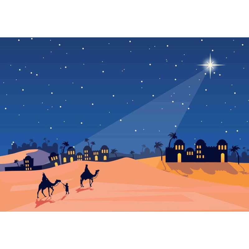 FONDO ESTRELLAS ARGU BELEN CAMELLOS UNIDAD ROLLO 45255