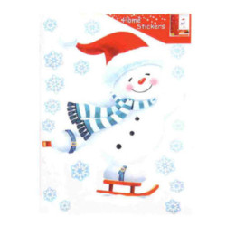 STICKER MUÑECO NIEVE COLORES 50*70 55401 ^