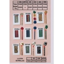 PURPURINA ESTRELLAS ORO TUBO C/12U ^