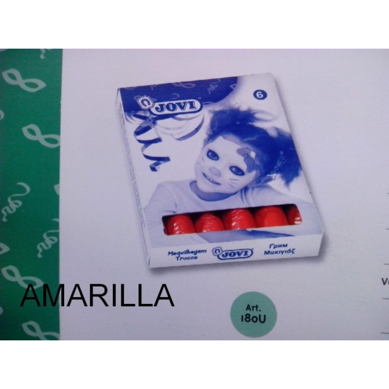 MAQUILLAJE JOVI BARRA GRANDE AMARILLO 15G C/6U ^