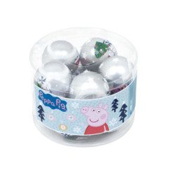 BOLAS NAVIDAD 6CM PACK 10 PEPPA PIG "COSY CORNER" SAFTA24 SEP PP14020