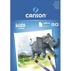 BLOC DIBUJO CANSON KIDS PINTURA 200G A-4 ENCOLADO 20H 400015588