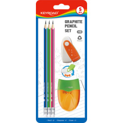 BLISTER PAPELERIA 5 PCS KEYROAD KR971849 24*10 SAFTA22