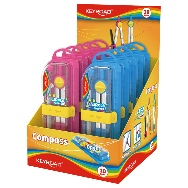 COMPAS ESCOLAR CON LAPIZ KEYROAD KR971845 17*16,5 SAFTA22