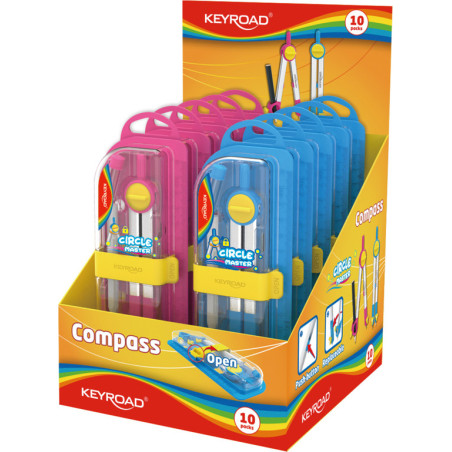 COMPAS ESCOLAR CON LAPIZ KEYROAD KR971845 17*16,5 SAFTA22