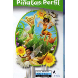 PIÑATA MEDIANA PERFIL FAIRIES PURPURINA 014000310 VERBETENA ^
