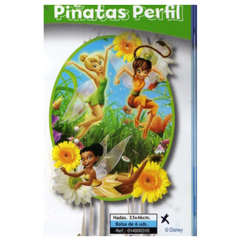 PIÑATA MEDIANA PERFIL FAIRIES PURPURINA 014000310 VERBETENA ^