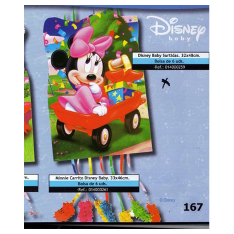 PIÑATA MEDIANA PERFIL DISNEY BABIES MICKEY OSITO 14000259 VERBETENA ^