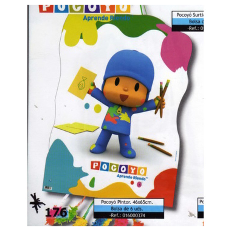 PIÑATA GRANDE SILUETA POCOYO PINTURA 016000374 VERBETENA ^
