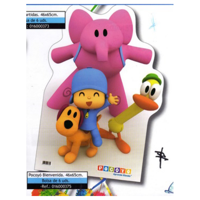 PIÑATA GRANDE SILUETA POCOYO BIENVENIDA 016000375 VERBETENA ^