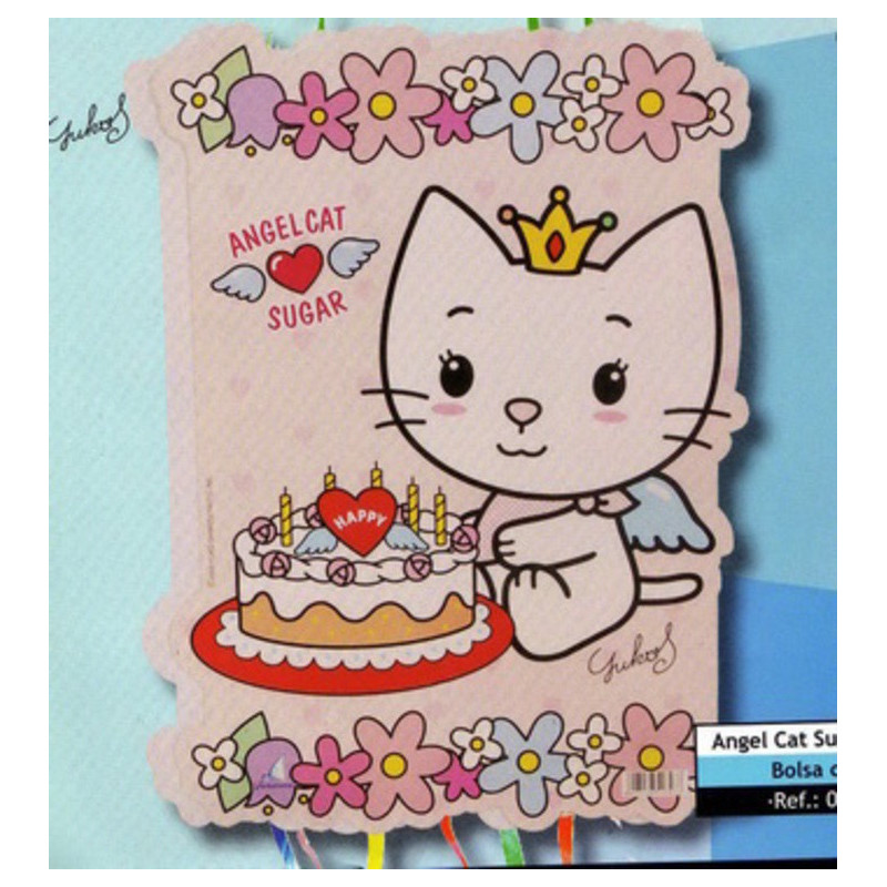 PIÑATA MEDIANA PERFIL HELLO ANGEL CAT 16000570 VERBETENA ^