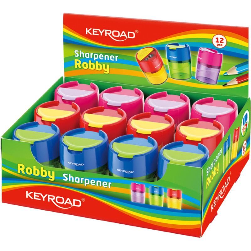 SACAPUNTAS METAL DOBLE CON DEPOSITO KEYROAD KR971297 14*18,5 SAFTA22