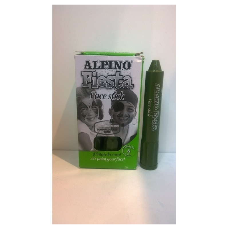 MAQUILLAJE ALPINO FIESTA FACE STICK CAJA 6 BARRAS VERDE OSCURO