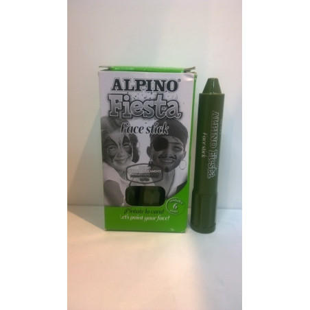 MAQUILLAJE ALPINO FIESTA FACE STICK CAJA 6 BARRAS VERDE OSCURO