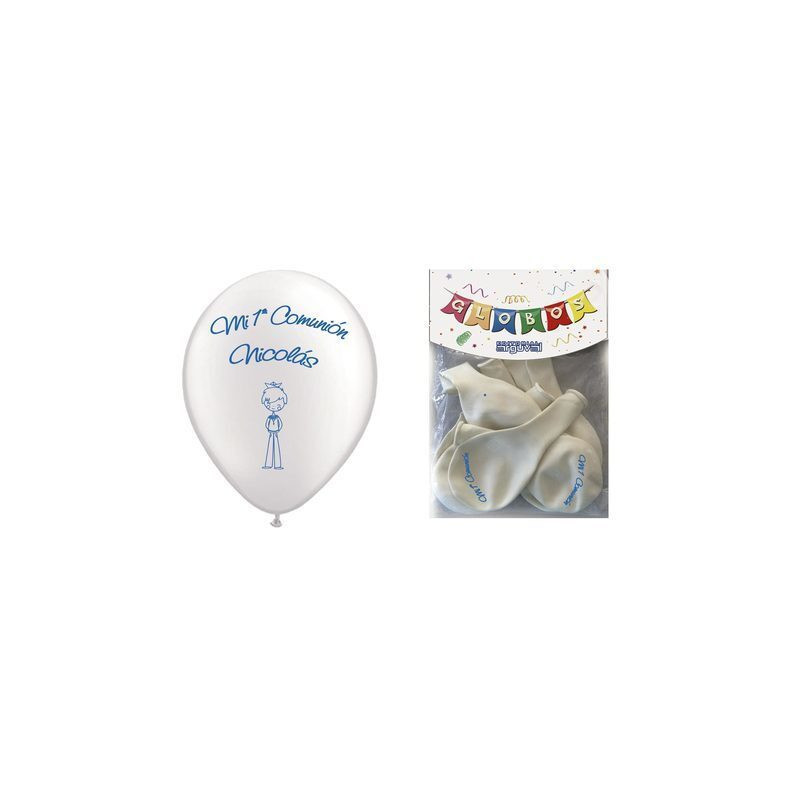 GLOBO GRANDE COMUNION ARGU MI PRIMERA COMUNION PERSONALIZABLE NIÑO 41677 PTE 12U