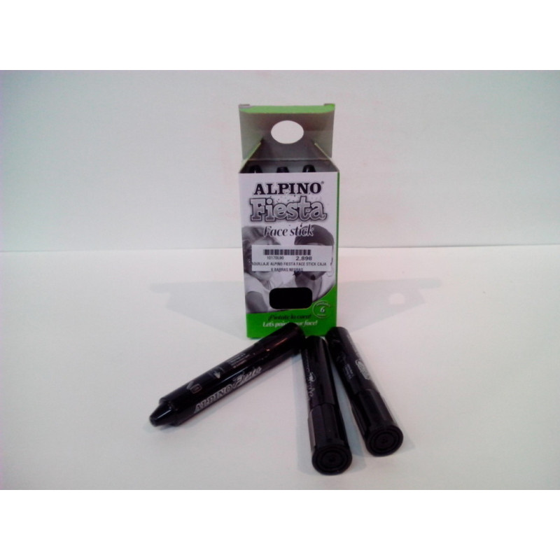 MAQUILLAJE ALPINO FIESTA FACE STICK CAJA 6 BARRAS NEGRO