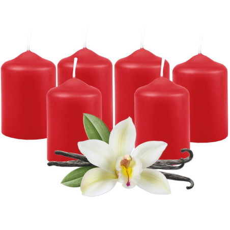 VELON CILINDRICO BARNIZADO 5*3CM ROJO ^