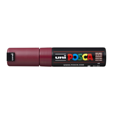 MARCADOR UNI-BALL POSCA PC-8K BISEL GRUESO 8MM ROJO VINO -60-
