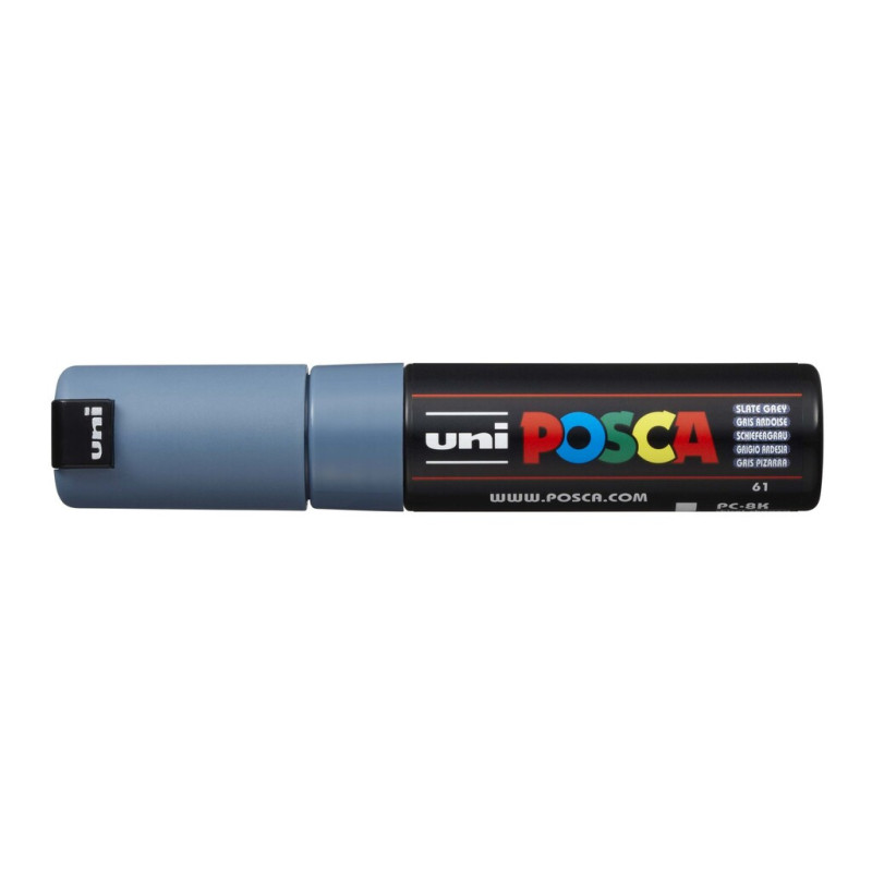 MARCADOR UNI-BALL POSCA PC-8K BISEL GRUESO 8MM GRIS PIZARRA -61-