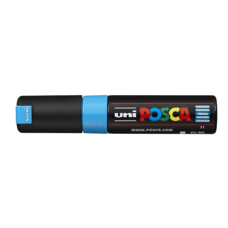 MARCADOR UNI-BALL POSCA PC-8K BISEL GRUESO 8MM TURQUESA -71-