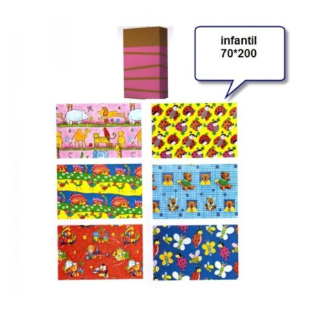 PAPEL REGALO ROLLO 0,70*2 EURO INFANTIL C/60U