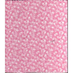 TUL FLORES BLANCAS CUADRADO 25*25 ROSA PTE 100U ^