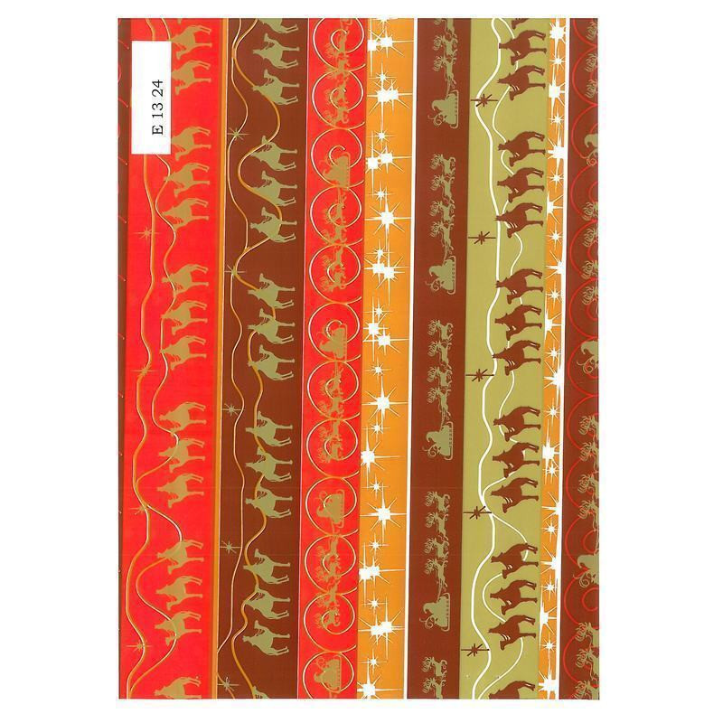 PAPEL REGALO ROLLO 62 HVS ESTUCADO NAVIDAD REYES ROJO E1324