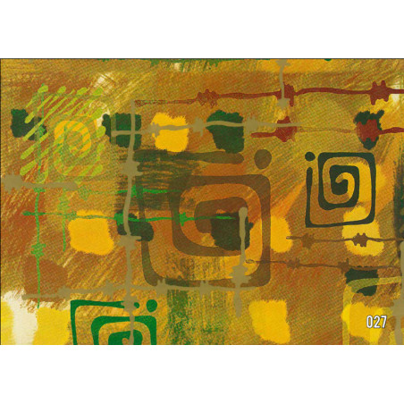 PAPEL REGALO ROLLO 62 SETIMPRES ESTUCADO ESPIRALES CUADRADAS ORO E17R