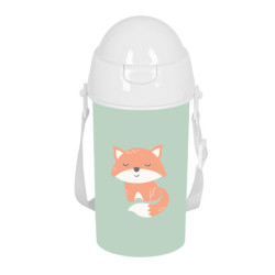 BOTELLA 500ML APERTURA AUTOM. CON PAJITA SAFTA PREESCOLAR "ZORRITO" SAFTA26 342657899 19,5X7,3 UNIDA