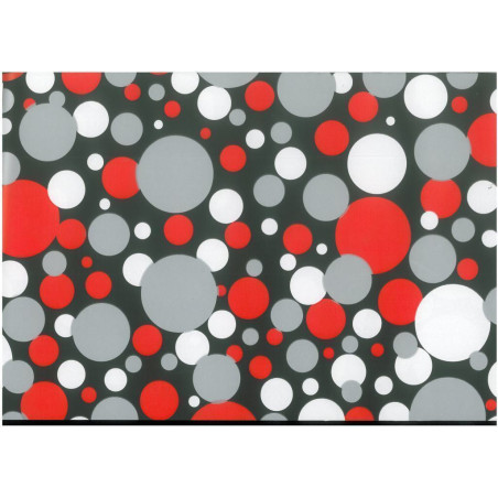PAPEL REGALO ROLLO 62 SETIMPRES ESTUCADO CIRCULOS ROJO E28R