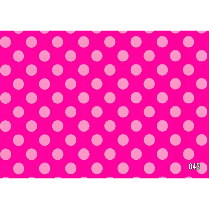 PAPEL REGALO ROLLO 62 SETIMPRES ESTUCADO ROSA PUNTOS FUCSIA E29FS