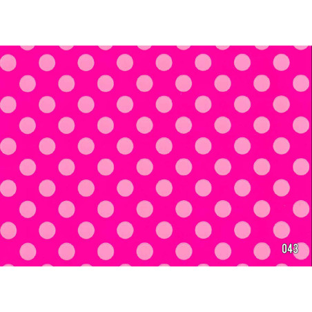 PAPEL REGALO ROLLO 62 SETIMPRES ESTUCADO ROSA PUNTOS FUCSIA E29FS
