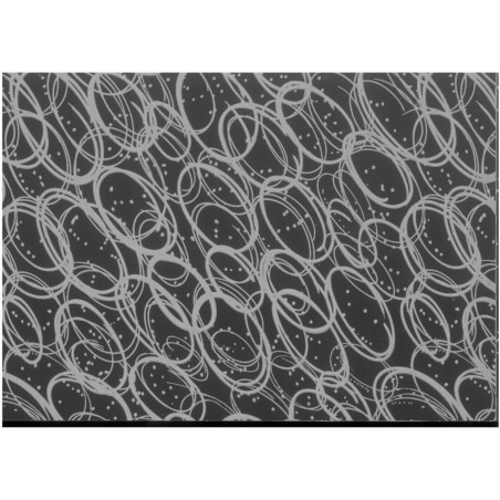 PAPEL REGALO ROLLO 62 SETIMPRES ESTUCADO RAYADO NEGRO PLATA E31N