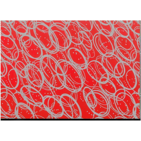 PAPEL REGALO ROLLO 62 SETIMPRES ESTUCADO RAYADO ROJO PLATA E31R