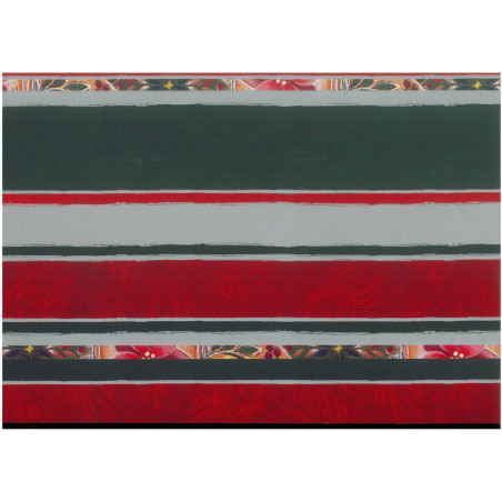 PAPEL REGALO ROLLO 62 SETIMPRES ESTUCADO ROJO RAYAS PLATA E35R