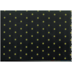 PAPEL REGALO ROLLO 62 SETIMPRES ESTUCADO NEGRO PUNTOS ORO E36N