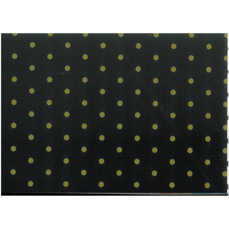 PAPEL REGALO ROLLO 62 SETIMPRES ESTUCADO NEGRO PUNTOS ORO E36N
