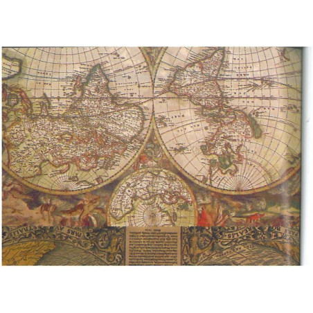 PAPEL REGALO ROLLO 62 SETIMPRES ESTUCADO MAPA ANTIGUO E37R