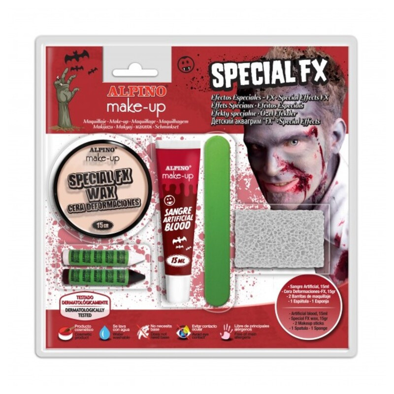 MAQUILLAJE ALPINO MAKE-UP SPECIAL FX WAX KIT SANGRE + CERA DL000165 BLISTER