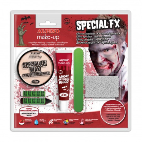 MAQUILLAJE ALPINO MAKE-UP SPECIAL FX WAX KIT SANGRE + CERA DL000165 BLISTER