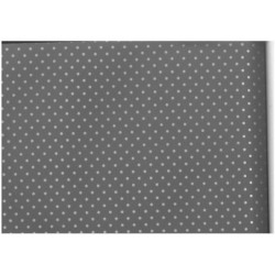 PAPEL REGALO ROLLO 62 SETIMPRES ESTUCADO GRIS PUNTOS PLATA E41G