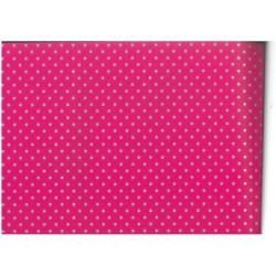 PAPEL REGALO ROLLO 62 SETIMPRES ESTUCADO ROSA PUNTOS PLATA E41RS