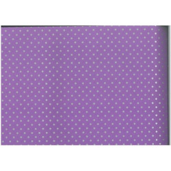 PAPEL REGALO ROLLO 62 SETIMPRES ESTUCADO VIOLETA PUNTOS PLATA E41VL