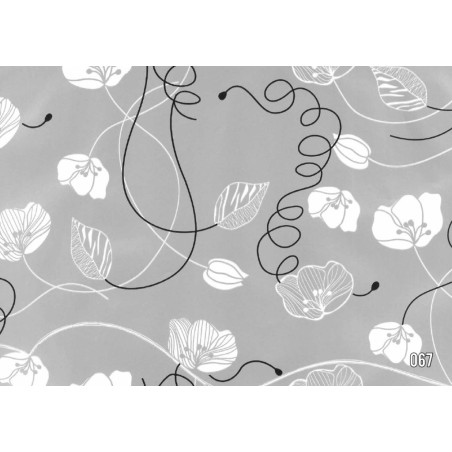 PAPEL REGALO ROLLO 62 SETIMPRES ESTUCADO PLATA FLORES BLANCAS E45P