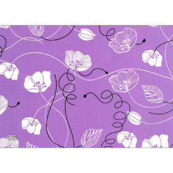 PAPEL REGALO ROLLO 62 SETIMPRES ESTUCADO VIOLETA FLORES BLANCAS E45VL