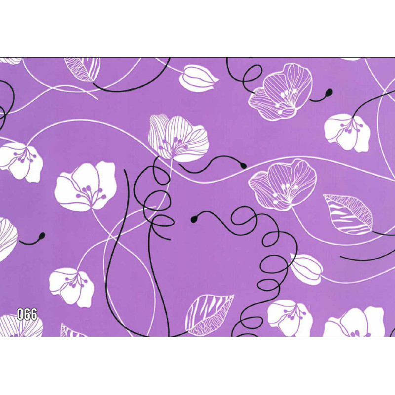 PAPEL REGALO ROLLO 62 SETIMPRES ESTUCADO VIOLETA FLORES BLANCAS E45VL
