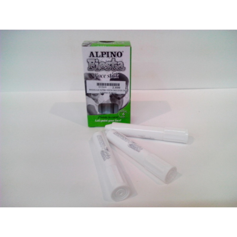 MAQUILLAJE ALPINO FIESTA FACE STICK CAJA 6 BARRAS BLANCO