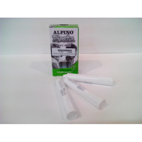 MAQUILLAJE ALPINO FIESTA FACE STICK CAJA 6 BARRAS BLANCO
