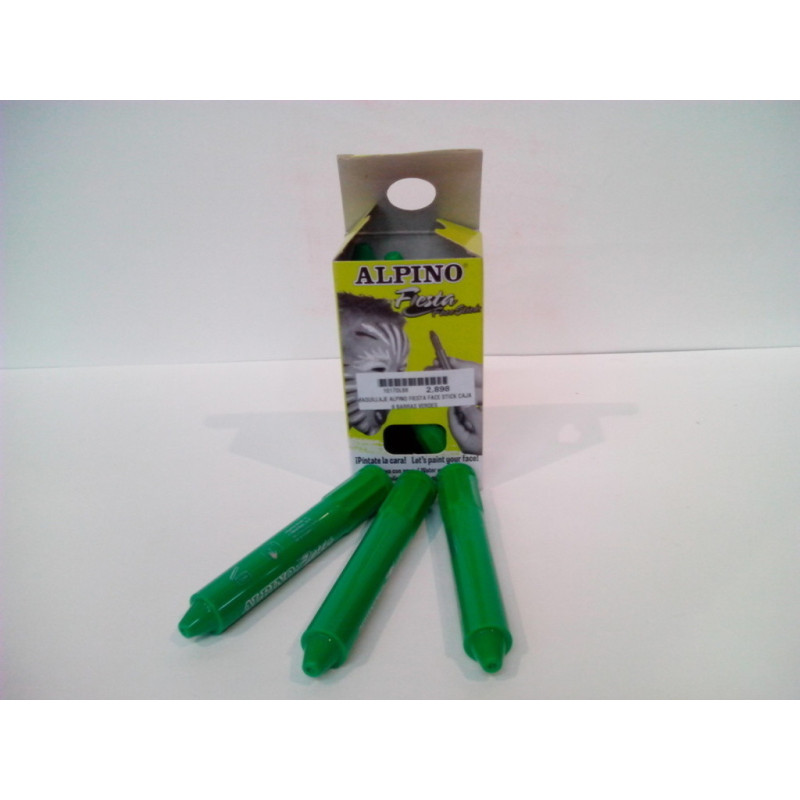 MAQUILLAJE ALPINO FIESTA FACE STICK CAJA 6 BARRAS VERDE